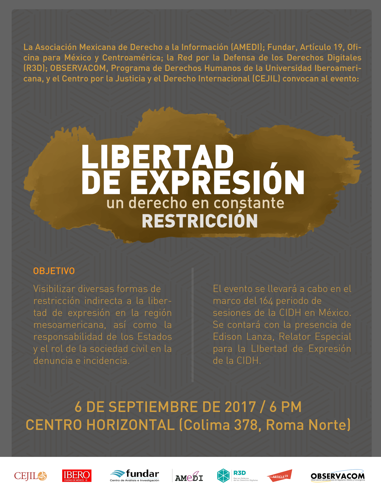 Conversatorio sobre libertad de expresión en México con el Relator de CIDH